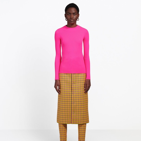 Balenciaga Neon Ribbed-knit Topš - Picture 8 of 9